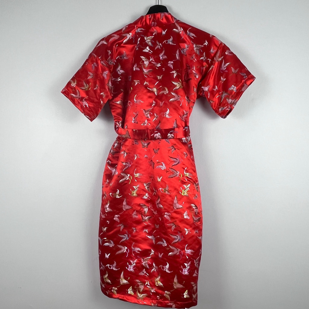 Sheng Tangkuyi women robe kimono butterfly print red size XS - Picture 2 of 9